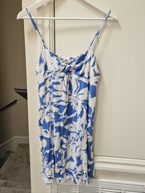Billabong Blue and White Floral Mini Dress